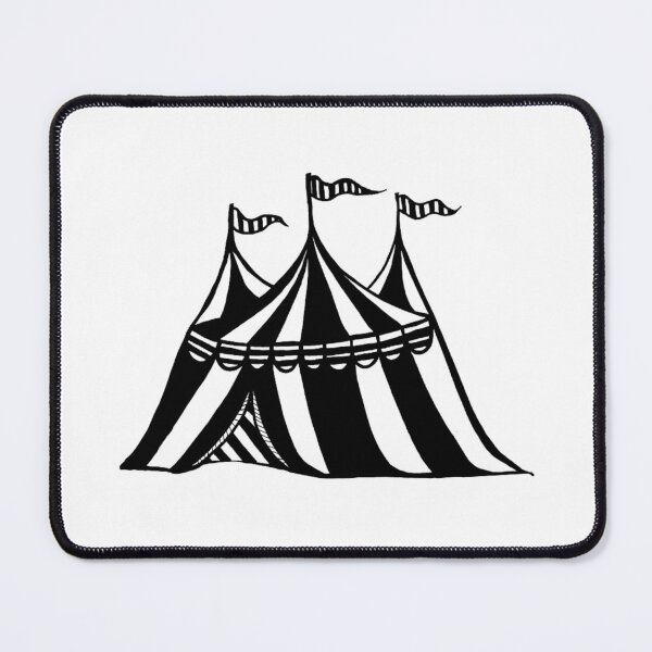 Item preview, Greyscale Tattoo Style Carnival Circus Tent designed and sold by KayTurtless.