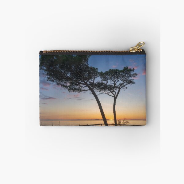 Item preview, Two pine trees on Follonica beach at sunset. Tuscany, Italy designed and sold by Stefano Orazzini.
