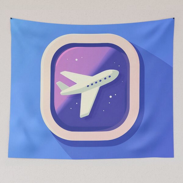 Item preview, Airplane icon in a colorful design designed and sold by anytka.