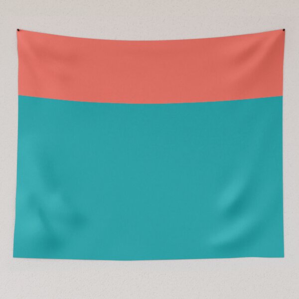Item preview, Teal and Coral Minimalist Color Block Pattern designed and sold by kierkegaard.
