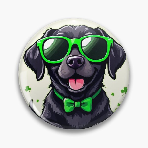 Item preview, St. Patrick's Day Black Golden Retriever designed and sold by SteadyRolling.