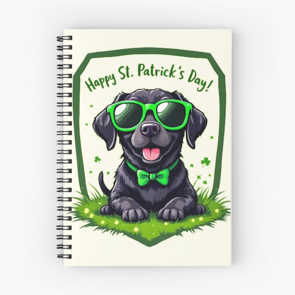 Item preview, St. Patrick's Day Black Golden Retriever designed and sold by SteadyRolling.
