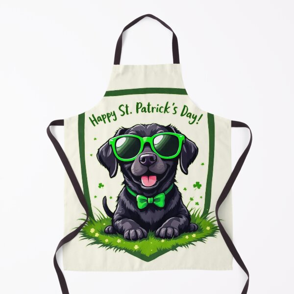 Item preview, St. Patrick's Day Black Golden Retriever designed and sold by SteadyRolling.