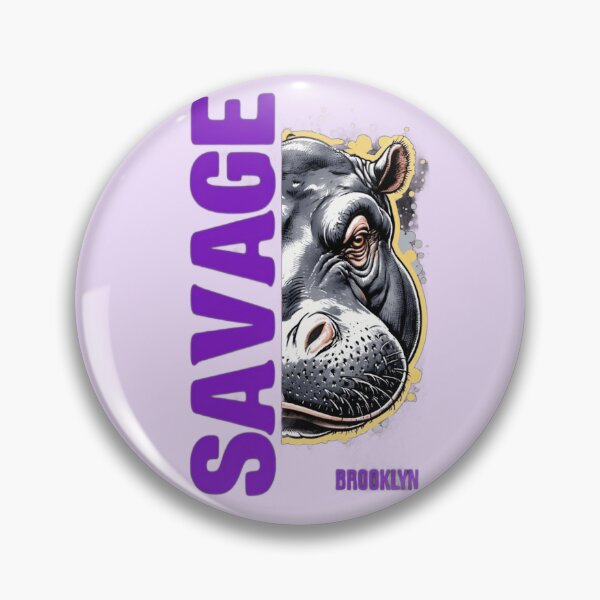 Item preview, Purple savage hippopotamus designed and sold by Abby Store.
