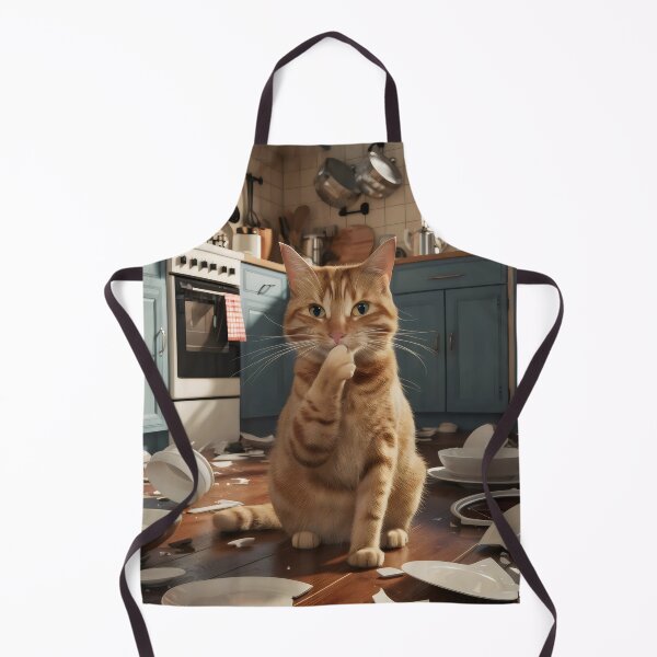 Item preview, Cat in the kitchen. designed and sold by MyHappyArtShop.