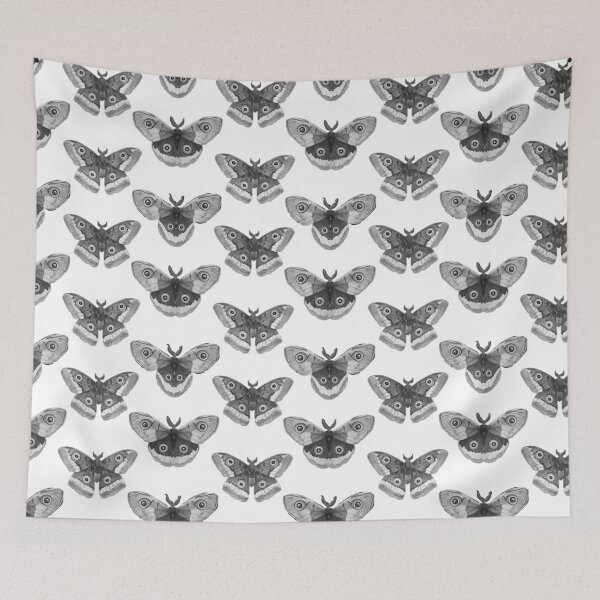 Item preview, Grayscale Polyphemus Moth Pattern designed and sold by LabMandala.