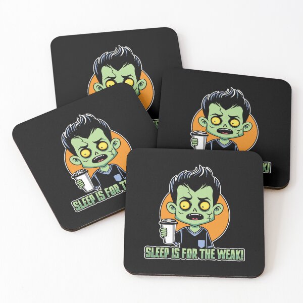 Item preview, Cute & Funny Zombie Cartoon – Sleep is for the Weak designed and sold by Guerrilla-Dx.