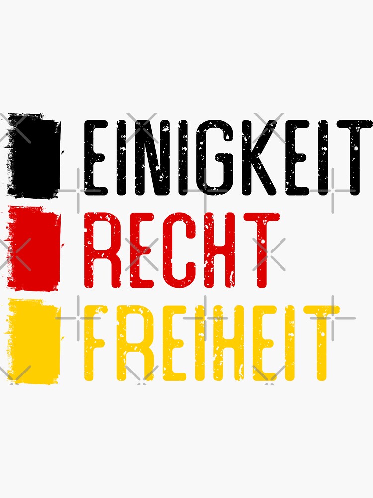 Sticker for Sale mit Einigkeit Recht Freiheit Deutscher Motto Aufkleber,  Deutschland von Celticana