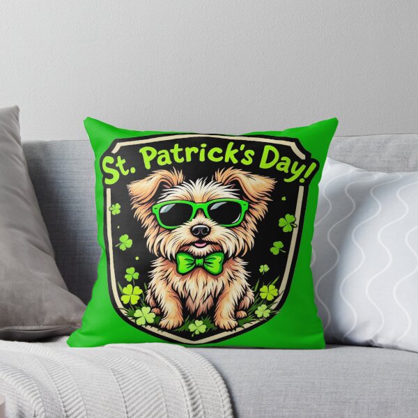 Item preview, St. Patrick's Day Cairn Terrier 4 designed and sold by SteadyRolling.