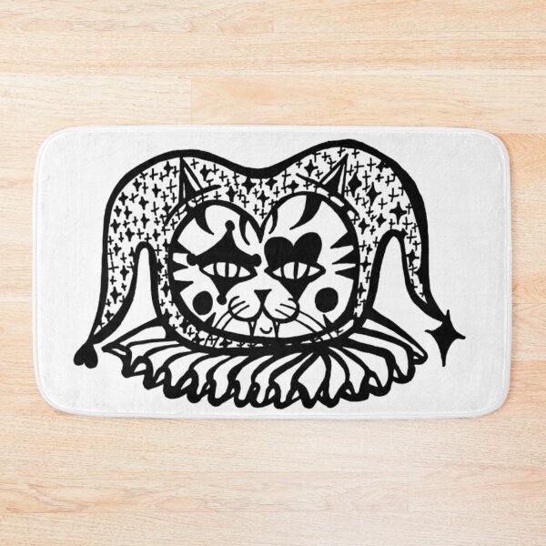 Item preview, Carnival Circus Jester Clown Cat Sparkle Galaxy Greyscale designed and sold by KayTurtless.