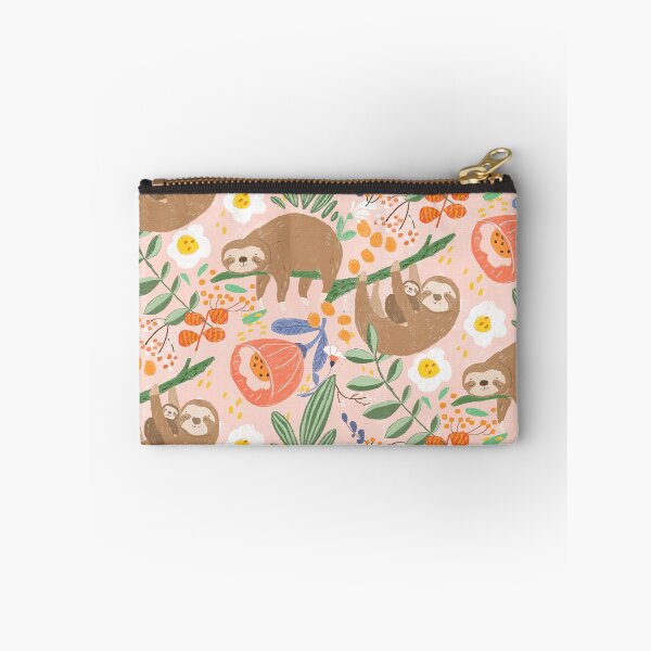 Item preview, Playful Sloths with Floral Pattern by Suki McMaster designed and sold by Suki McMaster.