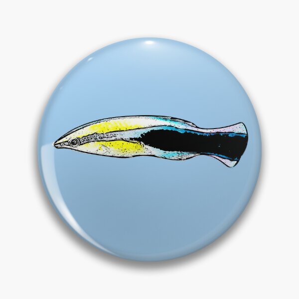 Item preview, Bluestreak Cleaner Wrasse Black Alternate Design  designed and sold by designsasstultd.
