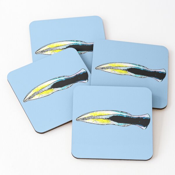 Item preview, Bluestreak Cleaner Wrasse Black Alternate Design  designed and sold by designsasstultd.