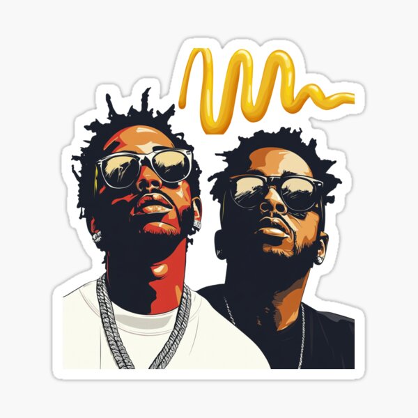 Aperçu de l'œuvre Moutarde Kendrick créée et vendue par ColorSplashCreations.