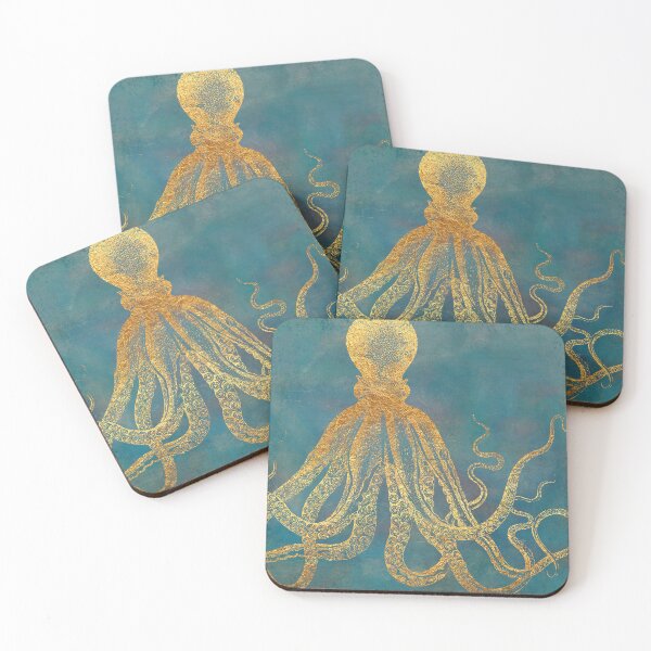 Item preview, Deep Sea Life II Golden Octopus, marine texture designed and sold by Glimmersmith.