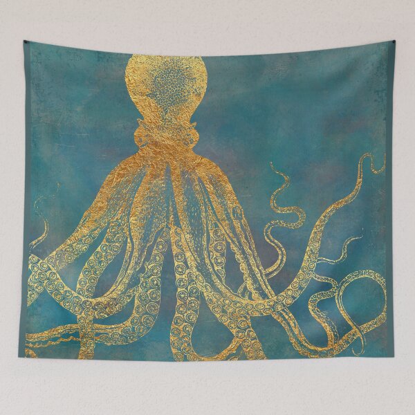 Item preview, Deep Sea Life II Golden Octopus, marine texture designed and sold by Glimmersmith.