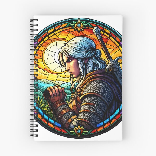 Item preview, stained glass Ciri warrior designed and sold by DuskTillDown.