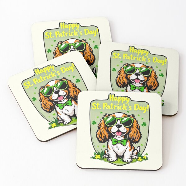 Item preview, St. Patrick’s Day Cavalier King Charles Spaniel 2 designed and sold by SteadyRolling.