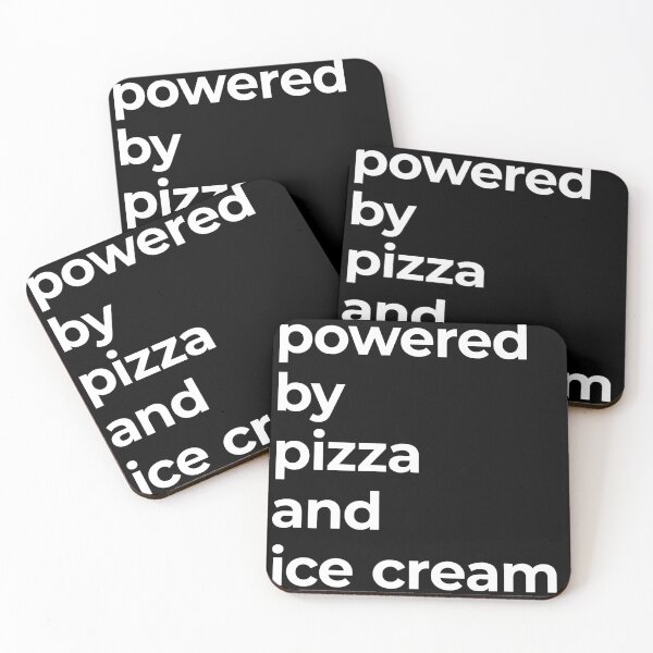 Item preview, Powered by Pizza and Ice Cream | Funny Food Lover Shirt | Junk Food Addiction Humor | Pizza and Dessert Life designed and sold by PaintedPixels01.