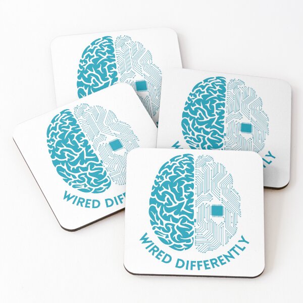 Item preview, Wired Differently Brain (Aqua) designed and sold by MAGGDDigital.