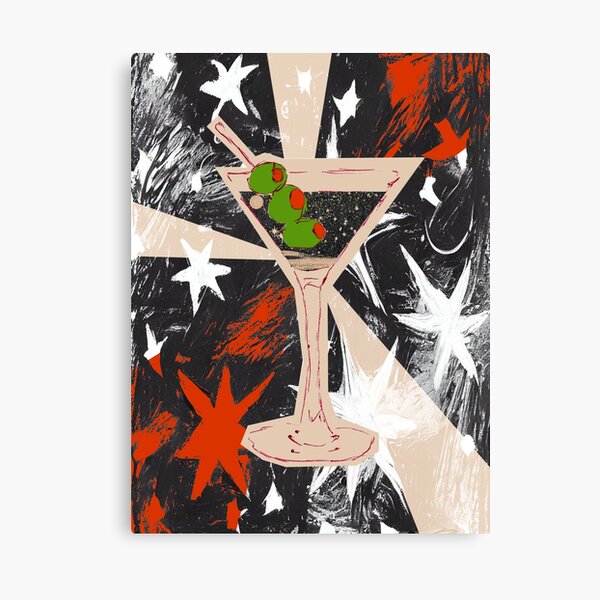 Item preview, Martini Illustration Poster designed and sold by Anya's Crafts.