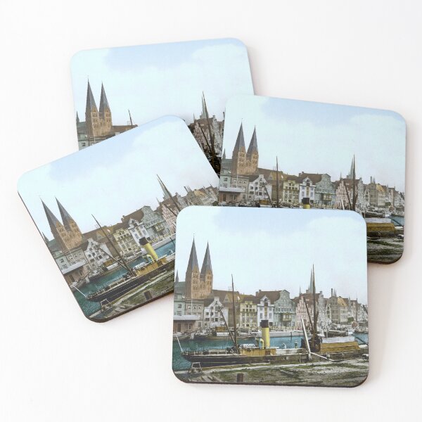 Item preview, Ship in Lübeck  designed and sold by 19th Century in Color.