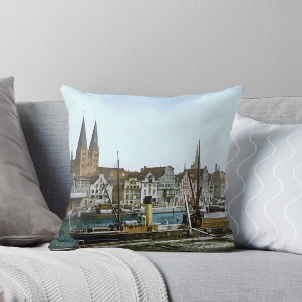 Item preview, Ship in Lübeck  designed and sold by 19th Century in Color.
