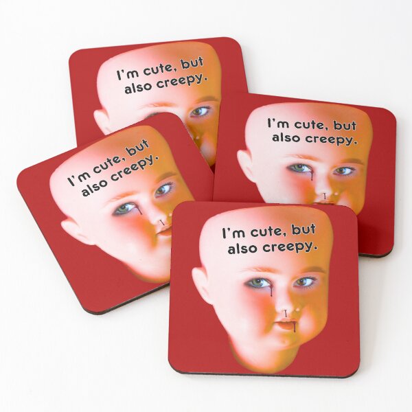 Item preview, I'm Cute But Also Creepy - Doll Head designed and sold by MAGGDDigital.