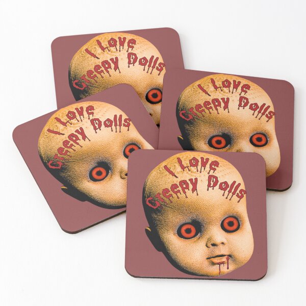 Item preview, I Love Creepy Dolls - Doll Head Bloody Writing  designed and sold by MAGGDDigital.