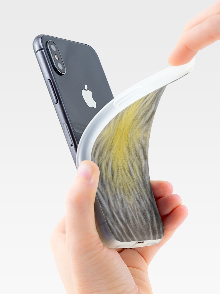 Thumbnail 4 of 5, iPhone Case, Wattle Bird Feathers at Magpie Springs by Adelaide Artist Avril Thomas designed and sold by MagpieSprings.