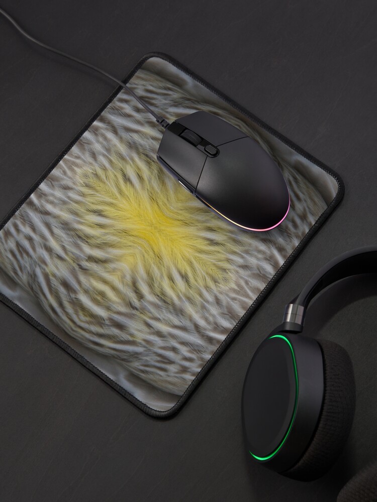 Thumbnail 4 of 5, Mouse Pad, Wattle Bird Feathers at Magpie Springs by Adelaide Artist Avril Thomas designed and sold by MagpieSprings.