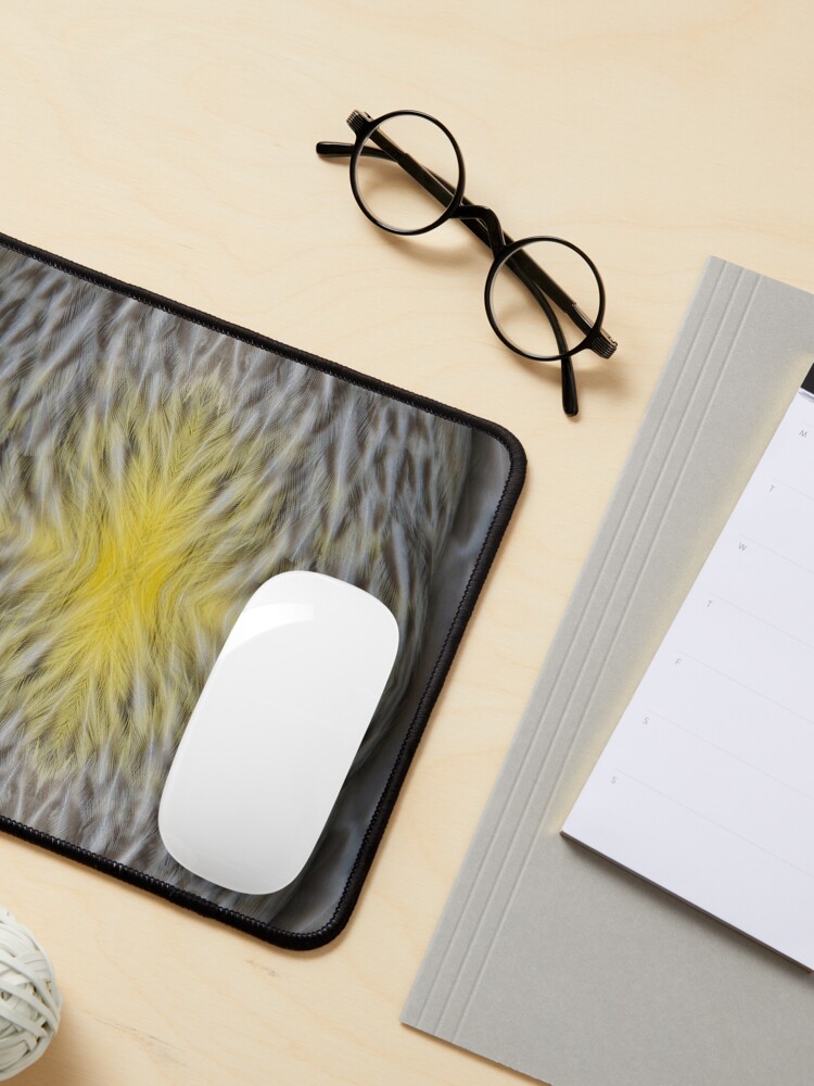 Thumbnail 3 of 5, Mouse Pad, Wattle Bird Feathers at Magpie Springs by Adelaide Artist Avril Thomas designed and sold by MagpieSprings.