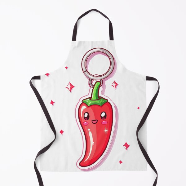 Item preview, Kawaii Chili Pepper Keychain | Adorable Vegetable Shirts and Stickers designed and sold by Envision Designs.