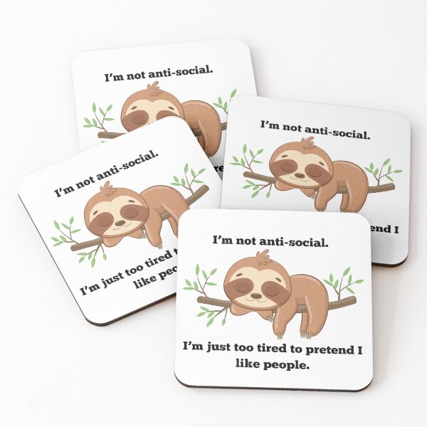 Item preview, I'm not anti social designed and sold by Lux Dandelion.