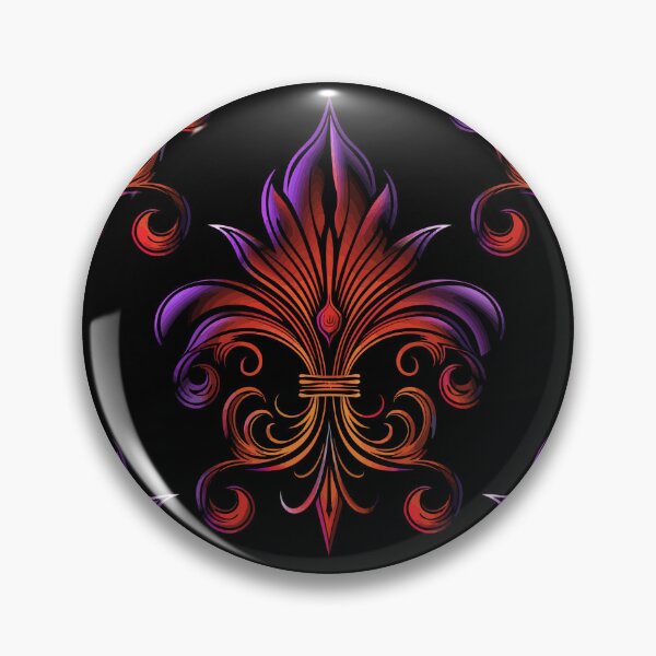 Item preview, Fleur de Lis Pattern: Red/Purple/Orange designed and sold by muskitt.