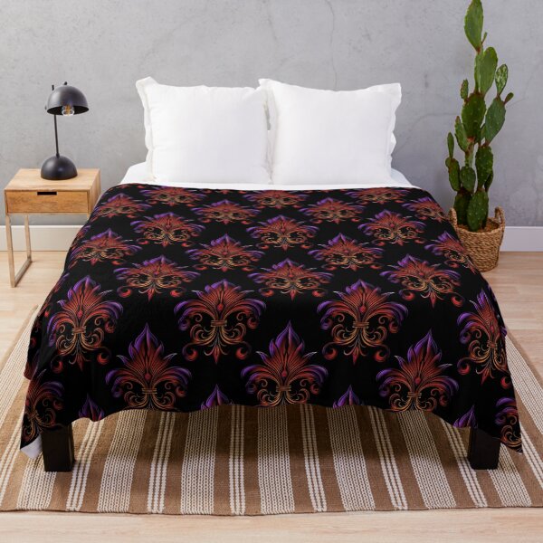 Item preview, Fleur de Lis Pattern: Red/Purple/Orange designed and sold by muskitt.