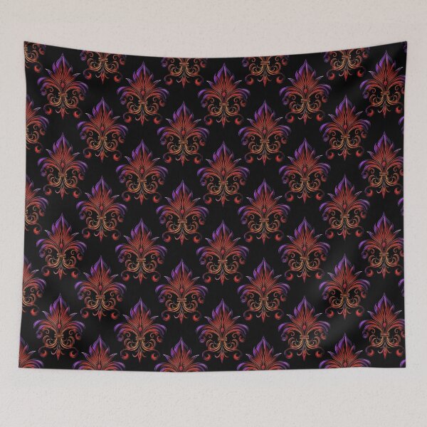 Item preview, Fleur de Lis Pattern: Red/Purple/Orange designed and sold by muskitt.