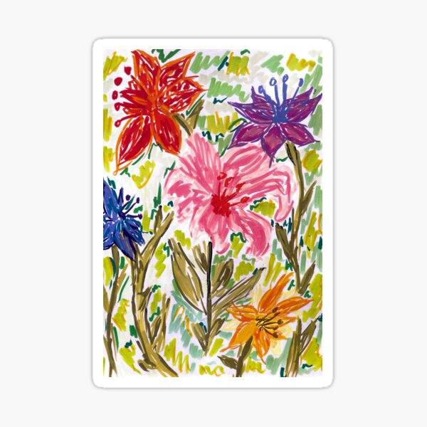 Item preview, Flowers Painting Print designed and sold by Anya's Crafts.