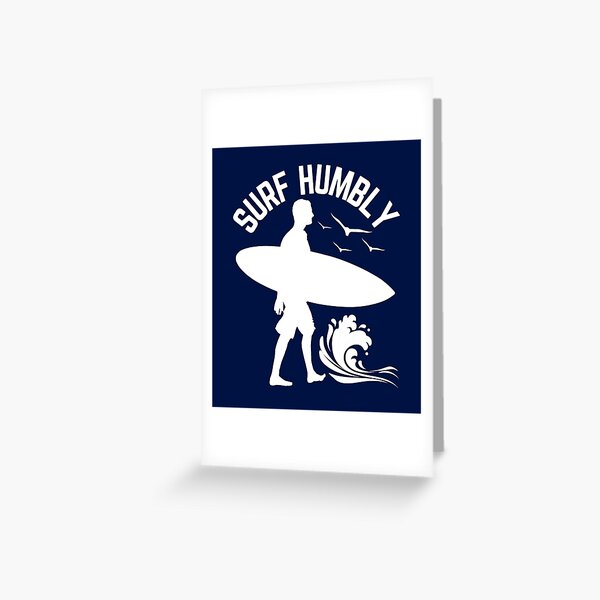 Artikel-Vorschau von Surf Humbly im Vintage-Stil - Weiß, designt und verkauft von SurfingLocales.
