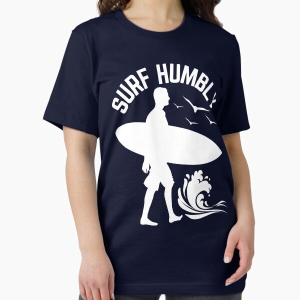 Vista previa del artículo con la obra «Estilo vintage Surf Humbly - Blanco», diseñado y vendido por SurfingLocales.