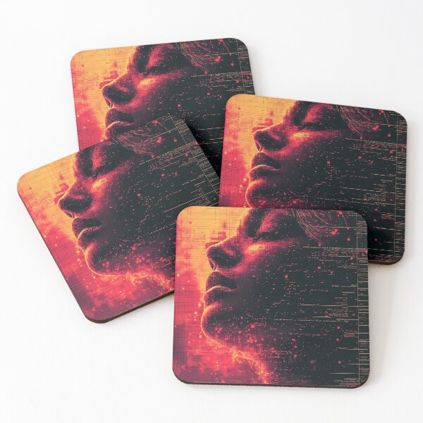 Item preview, Abstract futuristic woman art design designed and sold by Senpaiwaves.