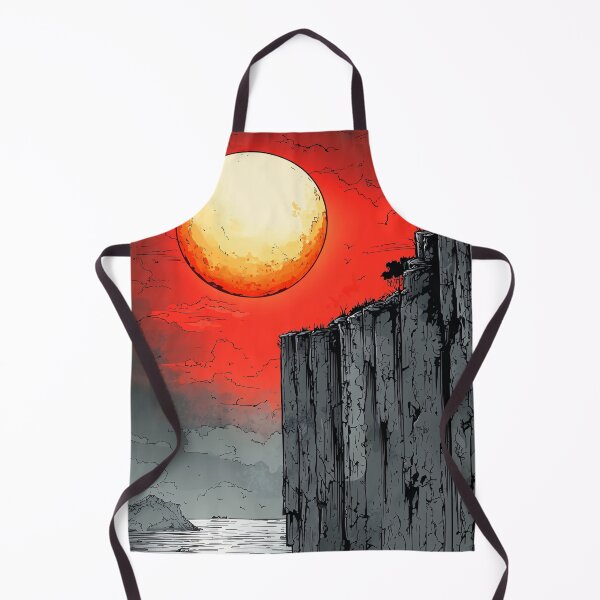 Item preview, Abstract futuristic mountains and red sun art design designed and sold by Senpaiwaves.