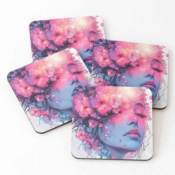Item preview, Abstract futuristic woman art design designed and sold by Senpaiwaves.