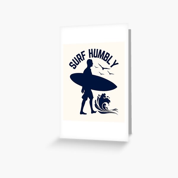 Artikel-Vorschau von Surf Humbly im Vintage-Stil - Marineblau, designt und verkauft von SurfingLocales.