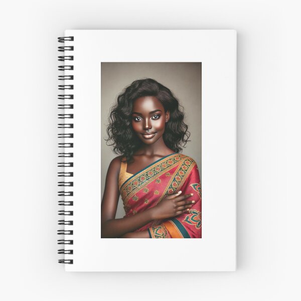 Item preview, "Elegant African Women in Saree | Cultural Digital Art" designed and sold by ethnicdigital.