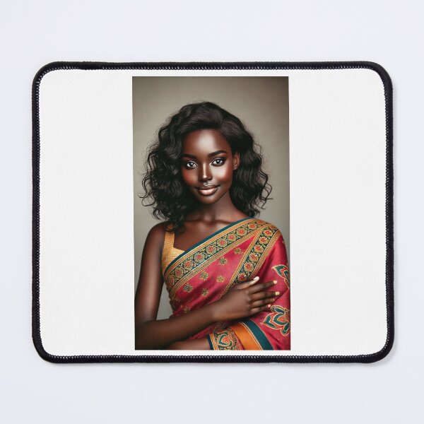 Item preview, "Elegant African Women in Saree | Cultural Digital Art" designed and sold by ethnicdigital.