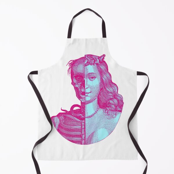 Item preview, Half Skeleton Half Woman Bust - Blue/Pink designed and sold by MAGGDDigital.