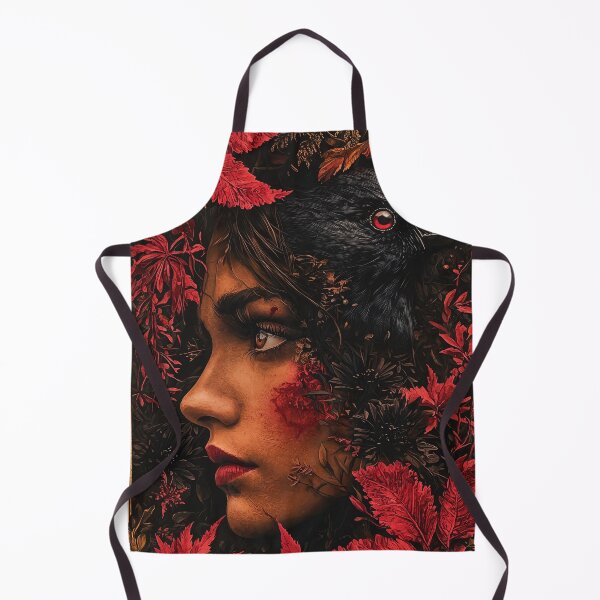 Item preview, Abstract futuristic woman and crow art design designed and sold by Senpaiwaves.