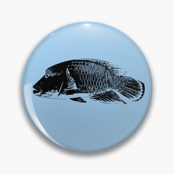 Item preview, Maori Humphead Wrasse Black Design  designed and sold by designsasstultd.