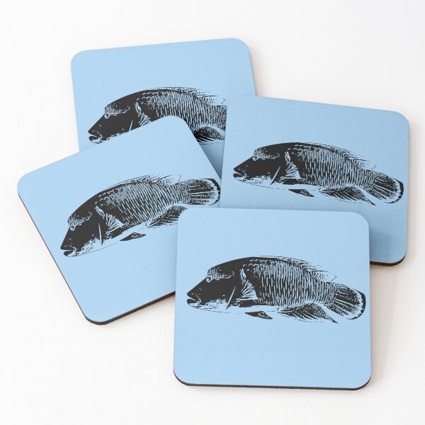 Item preview, Maori Humphead Wrasse Black Design  designed and sold by designsasstultd.